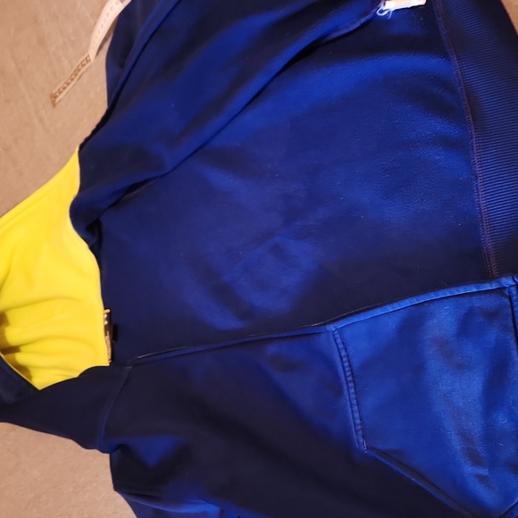 Under Armour Kids' Blue and Yellow Zippered Jacket With Hood Size Youth Large - Picture 11 of 11